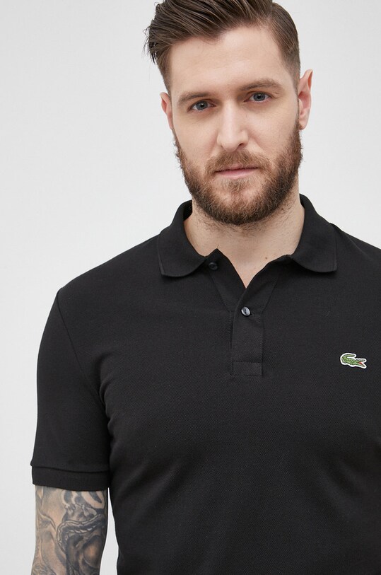 Lacoste polo bawełniane czarny PH4012