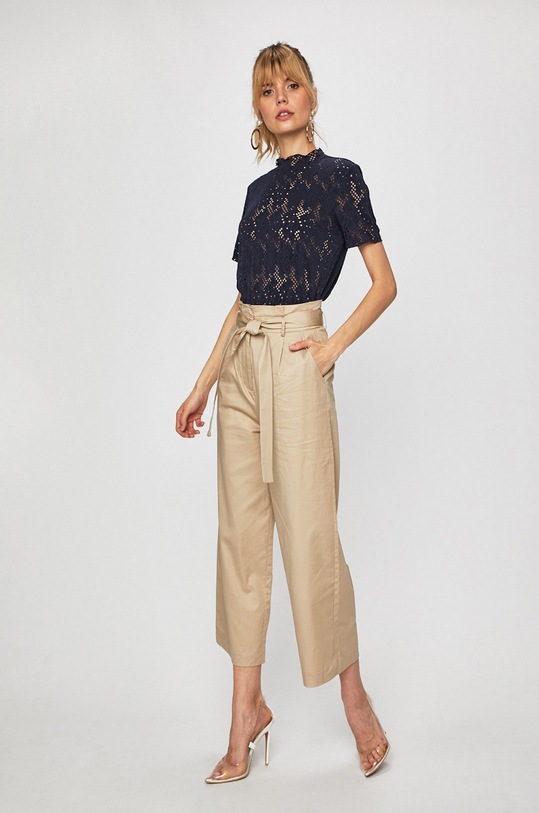 Vila - Pantaloni 14051670 bej SS19