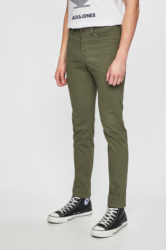 Produkt by Jack & Jones - Nohavice s prímesou ľanu zelená 12136587