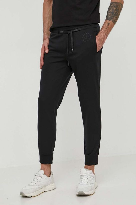 Armani Exchange - Spodnie 8NZP91.Z9N1Z z elastanem czarny 8NZP91.Z9N1Z