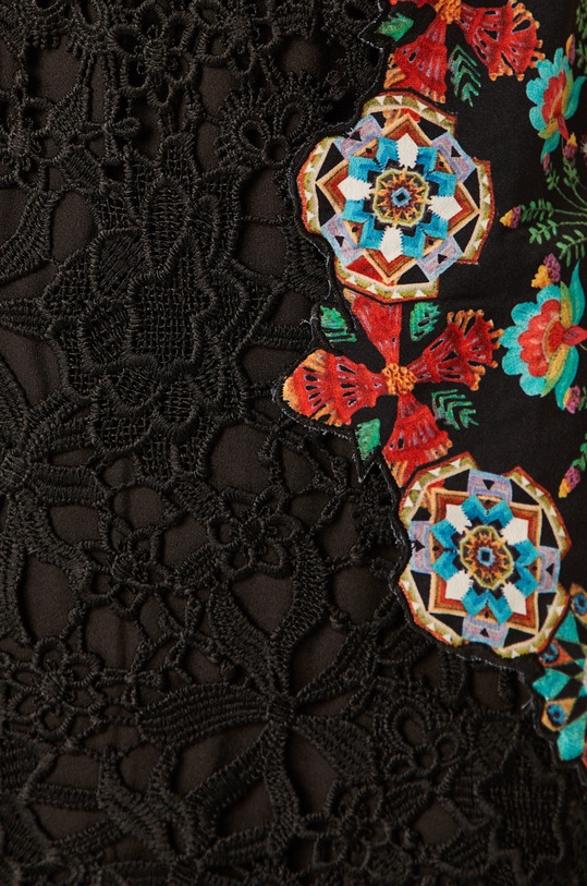 Desigual - Šaty 19SWVW99 čierna