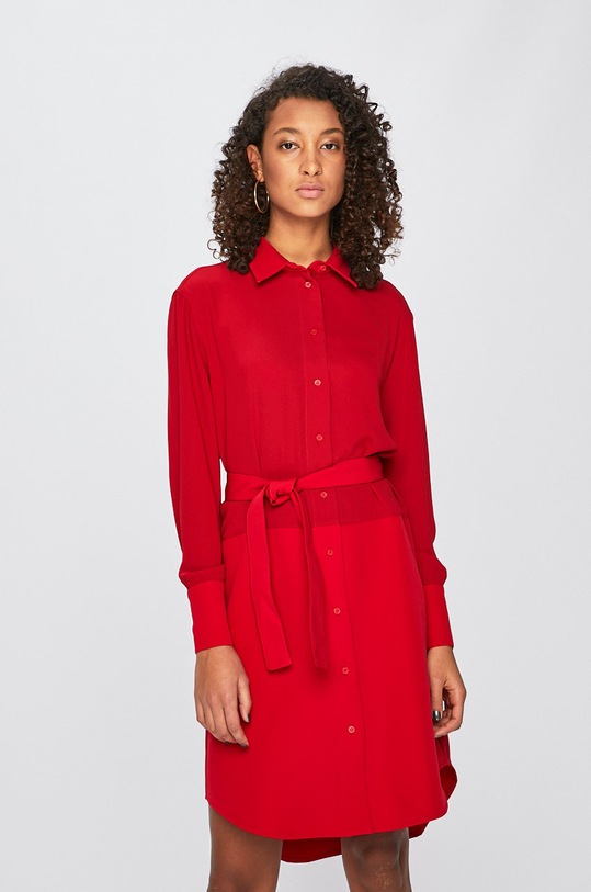 Armani Exchange - Šaty s elastanom červená 6ZYA11.YNGUZ