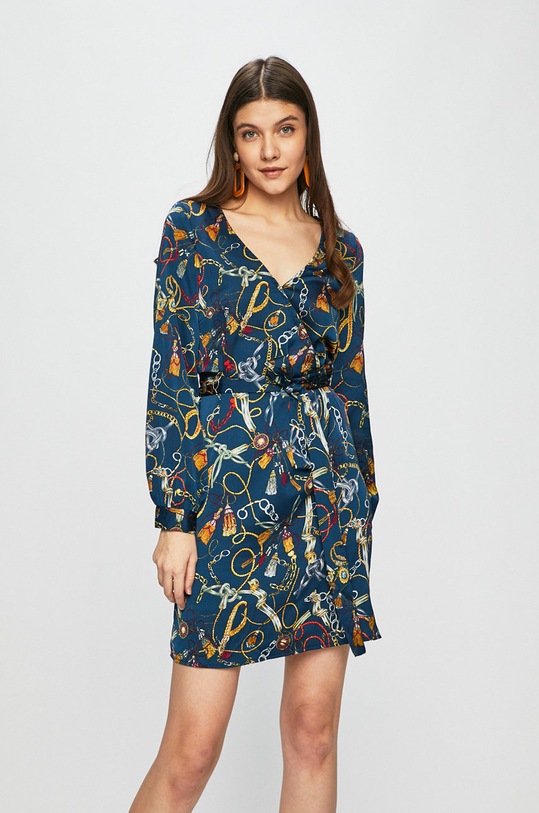 Vila - Плаття візерунок темно-синій 14054318