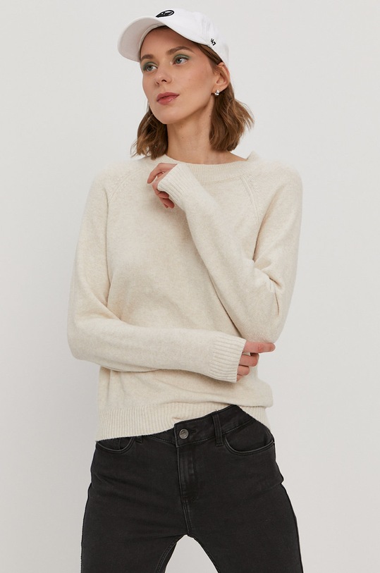 Sveter Vero Moda okrúhly béžová 10201022