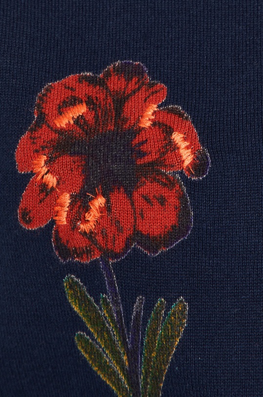 Desigual - Sveter 19SWJF46 tmavomodrá