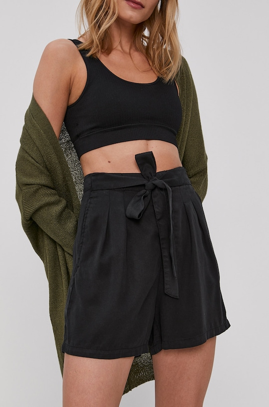 Šortky Vero Moda látka čierna 10209543