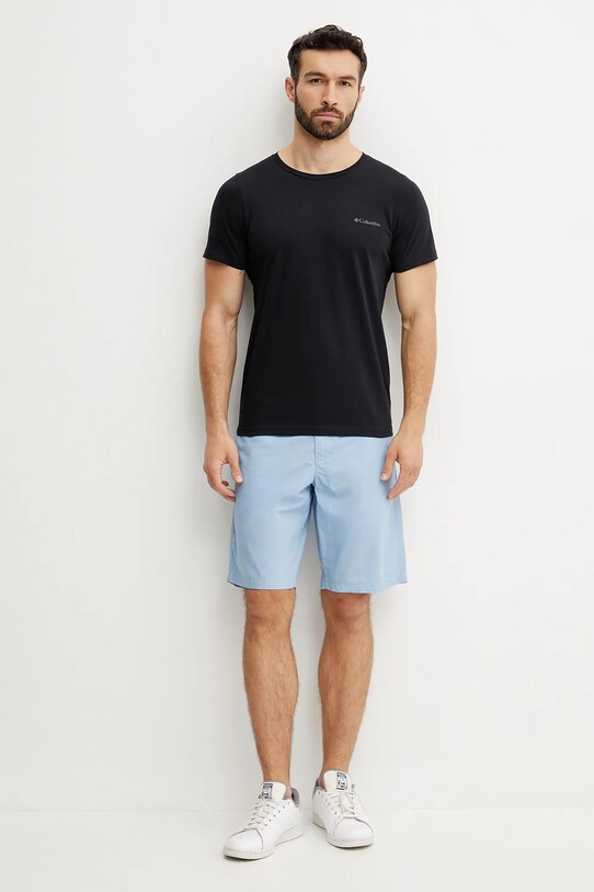 Bavlněné šortky Columbia Washed Out 1491953 modrá SS25