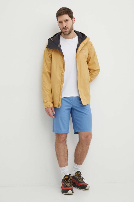 Bavlněné šortky Columbia Washed Out 1491953 modrá SS25