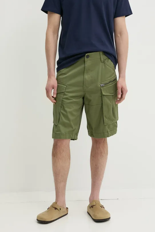 G-Star Raw pantaloncini Rovic tessuto verde D08566.5126.724