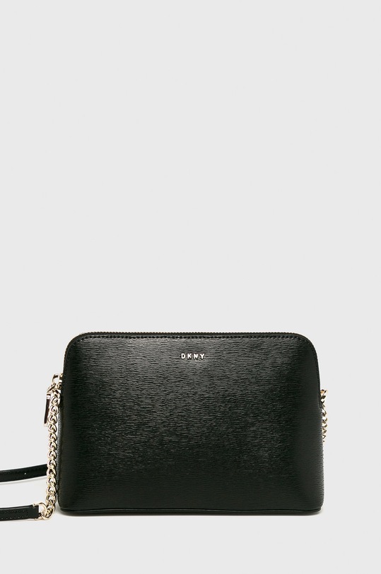 Dkny torebka skórzana skóra licowa czarny R83E3655