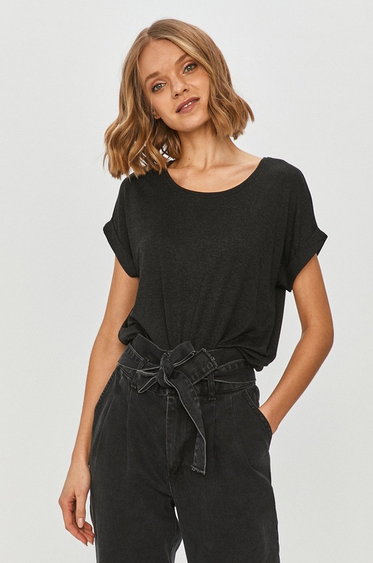 Only - Top z elastanem czarny 15106662