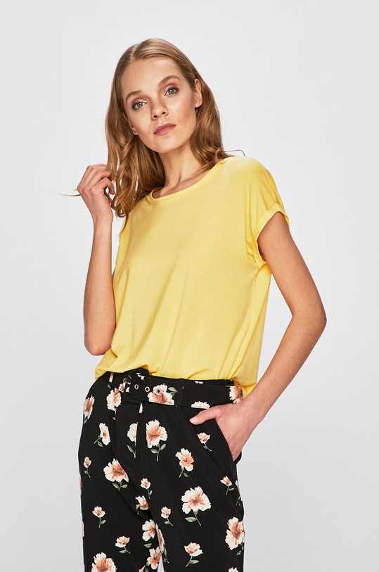 Vero Moda T-shirt z elastanem żółty 10187159