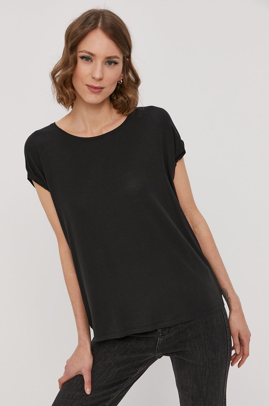 Tričko Vero Moda s elastanom čierna 10187159