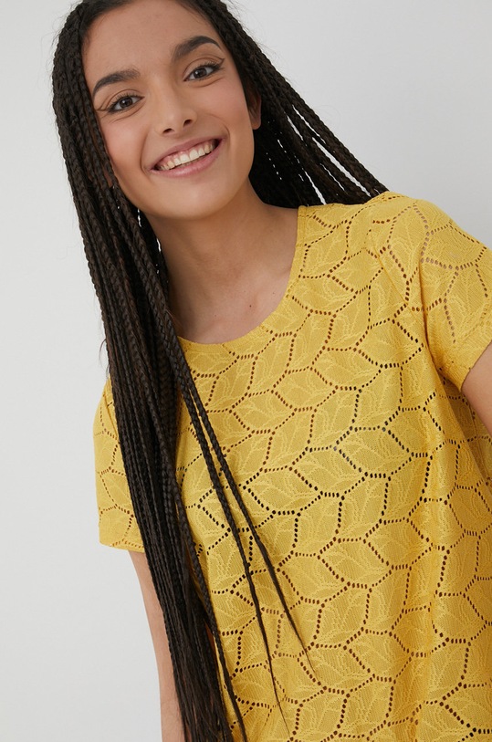 Jacqueline de Yong Tričko kulatý žlutá 15152331