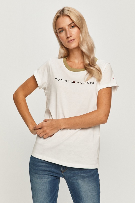 Tommy Hilfiger - Μπλουζάκι στάμπα λευκό UW0UW01618