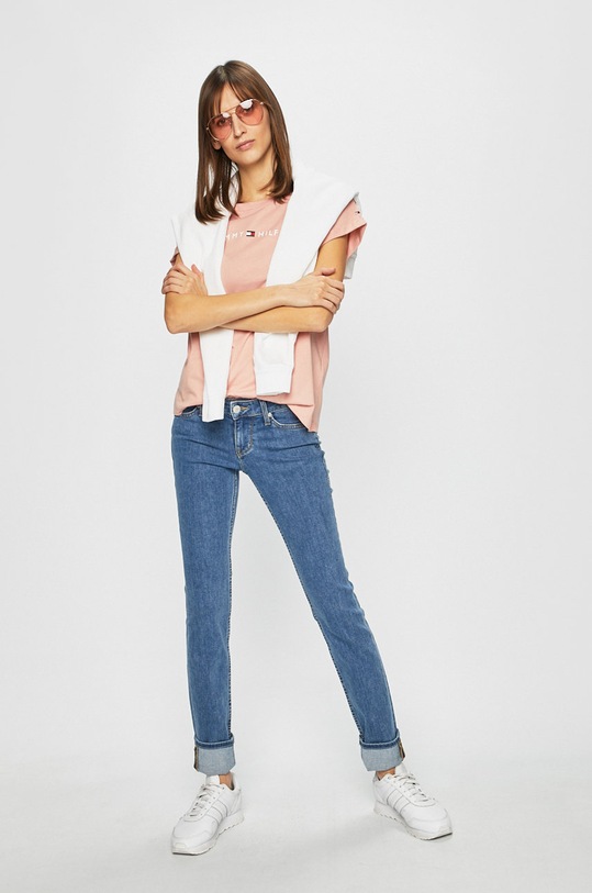 Tommy Hilfiger - Μπλουζάκι UW0UW01618 ροζ AA00