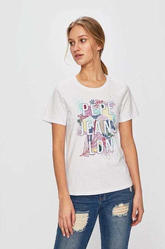 Pepe Jeans - Felső Liza pamut fehér PL504075