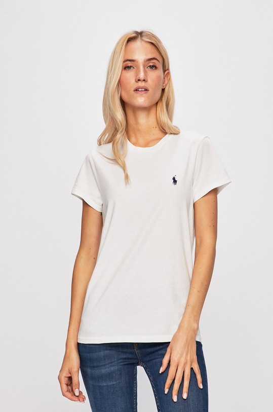 Tričko Polo Ralph Lauren kulatý bílá 211734144001