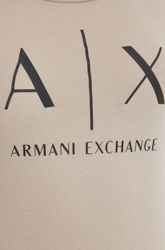 Armani Exchange t-shirt bawełniany beżowy 8NYT70.YJ16Z