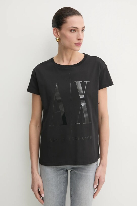 Футболка Armani Exchange хлопок чёрный 8NYTCX.YJG3Z