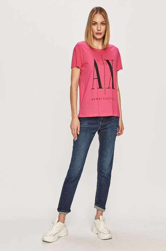 Armani Exchange tricou 8NYTCX.YJG3Z roz AA00