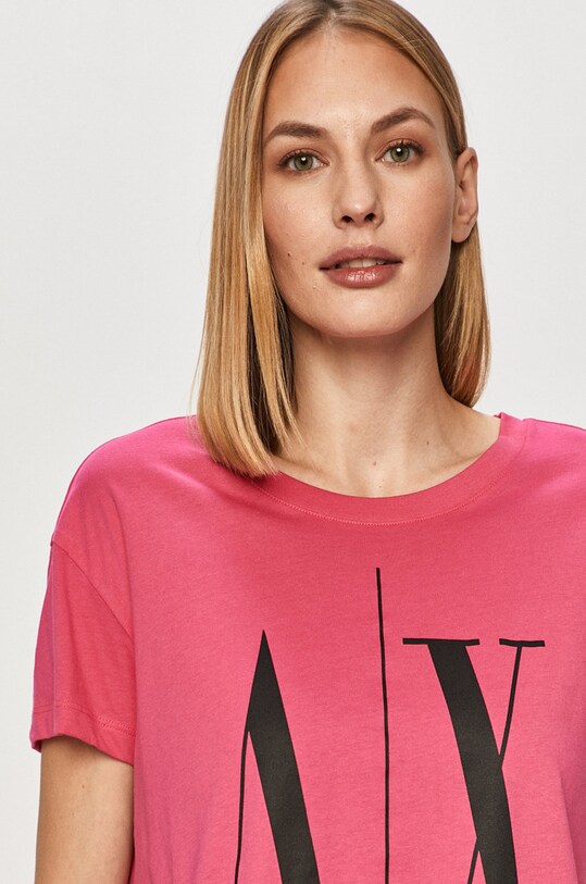 Armani Exchange tricou roz 8NYTCX.YJG3Z