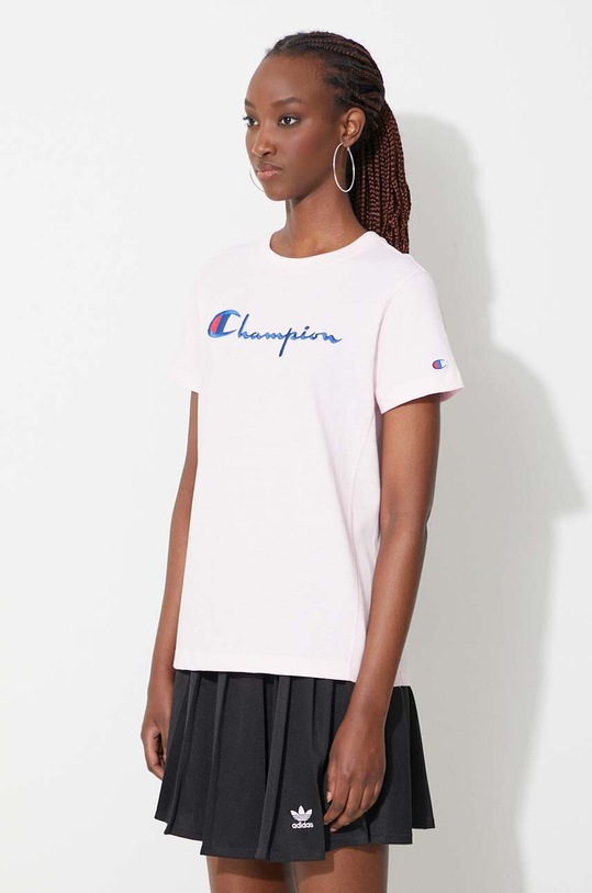 Champion t-shirt bawełniany różowy 110992