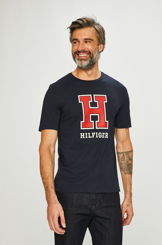 Tommy Hilfiger - Pánske tričko bavlna tmavomodrá MW0MW09528