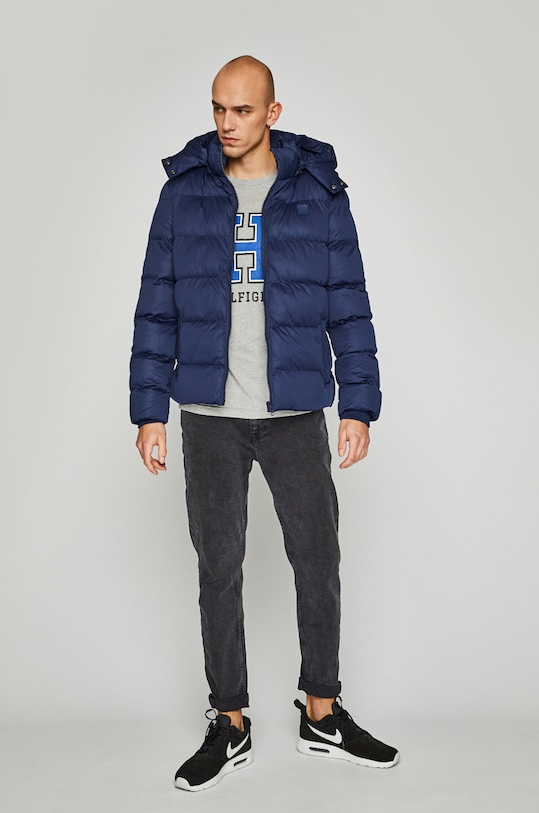 Tommy Hilfiger - Pánske tričko MW0MW09528 sivá SS19