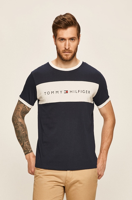Tommy Hilfiger - T-shirt pamut sötétkék UM0UM01170