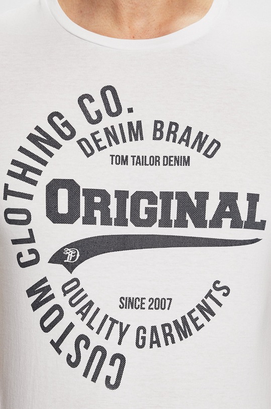 Tom Tailor Denim - Pánske tričko 1008171 biela