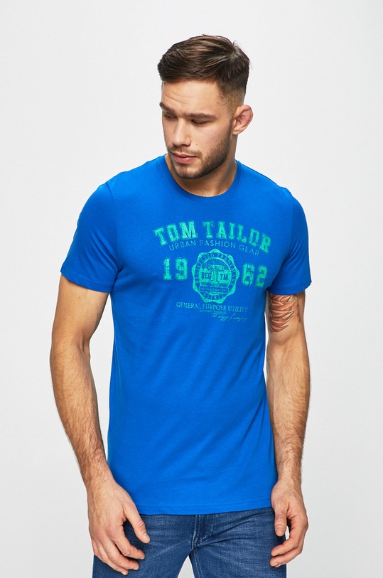 Tom Tailor Denim - Pánske tričko potlač modrá 1008637