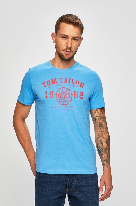 Tom Tailor Denim - T-shirt nadruk niebieski 1008637