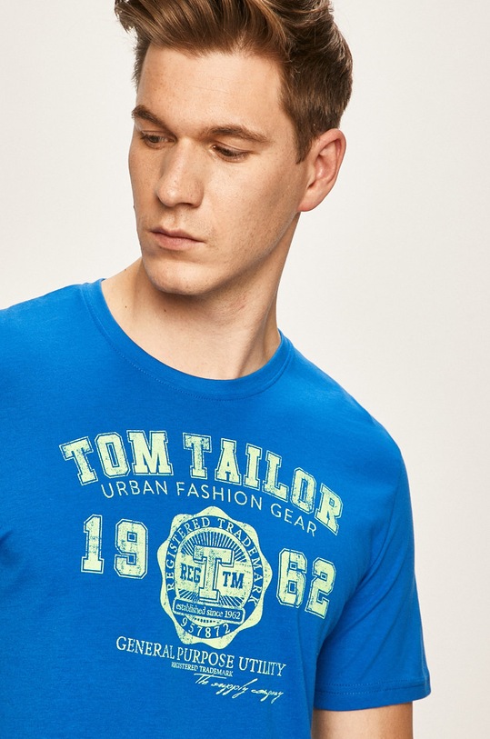 Tom Tailor Denim - T-shirt nadruk turkusowy 1008637