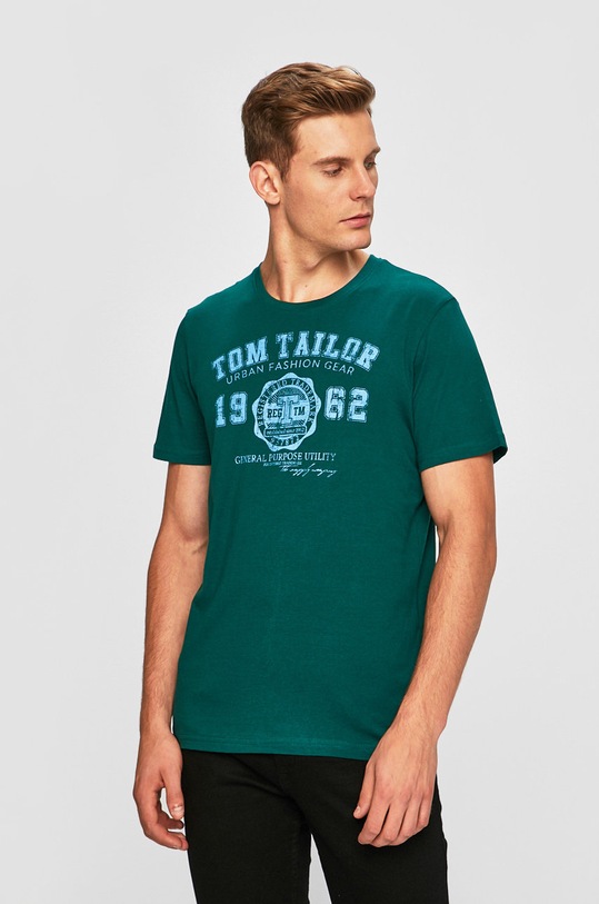 Tom Tailor Denim - T-shirt pamut zöld 1008637