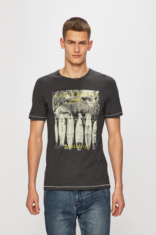 Produkt by Jack & Jones - Pánske tričko okrúhly sivá 12153634