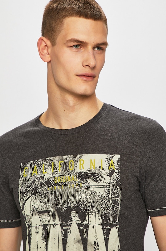 Produkt by Jack & Jones - Pánske tričko sivá 12153634