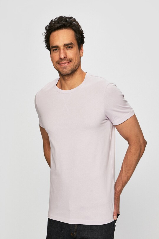 Review t-shirt bawełniany bawełna fioletowy 10745303834