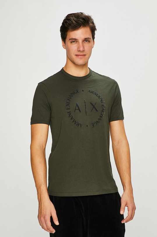 Armani Exchange - Pánske tričko bavlna zelená 8NZTCD.Z8H4Z