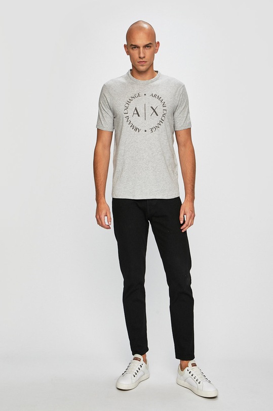 Armani Exchange - Pánske tričko 8NZTCD.Z8H4Z sivá AA00