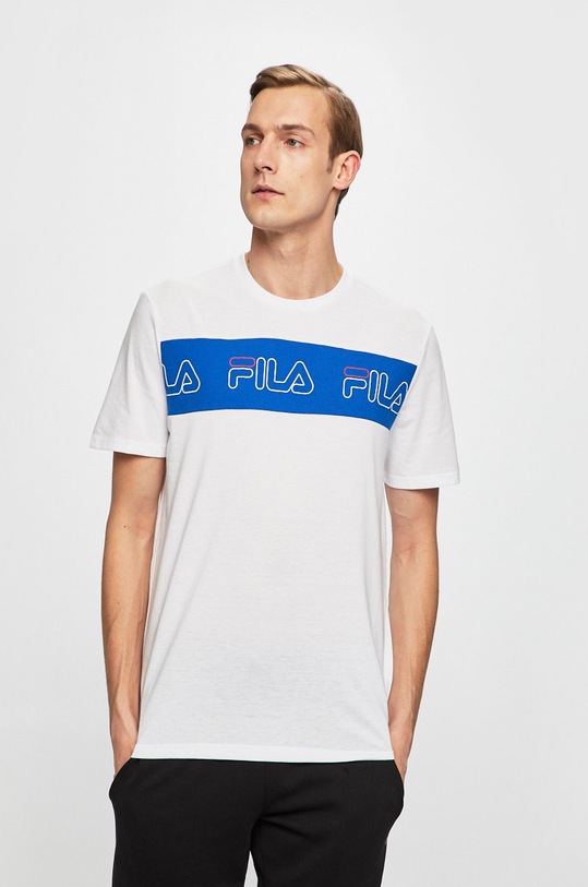 Fila - Pánske tričko potlač biela 687129