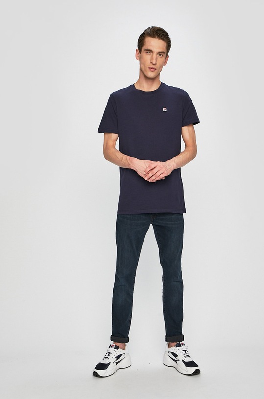 Fila - T-shirt 682393 granatowy AW20