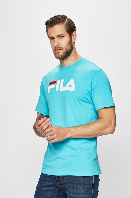 FILA - T-shirt/polo 681093 nadruk niebieski 681093