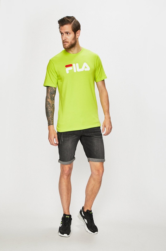 Fila - Pánske tričko 681093 zelená SS21