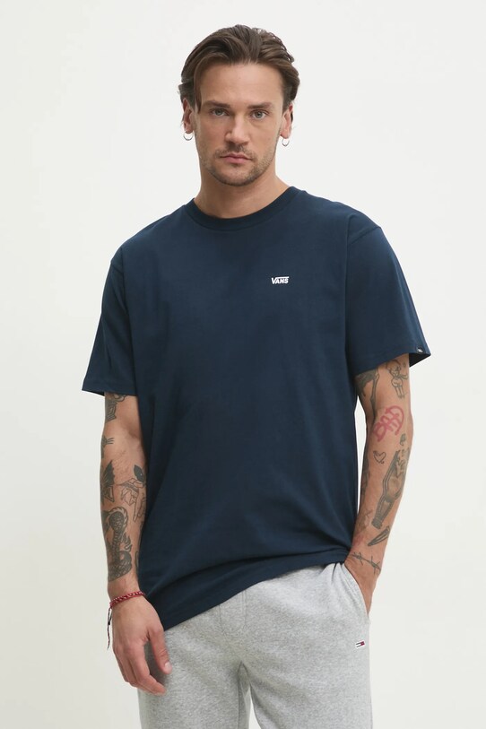 Vans - T-shirt bawełna granatowy VN0A3CZENAV1