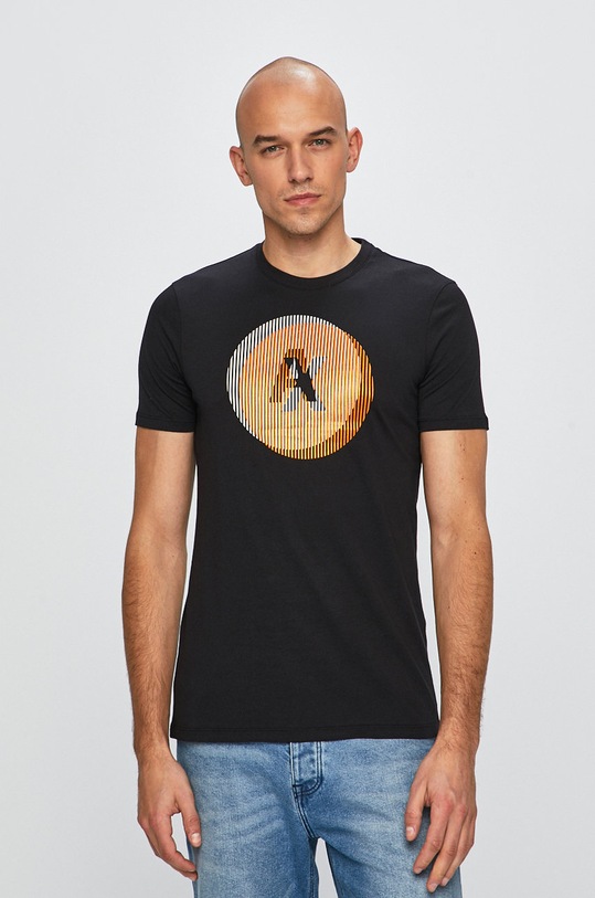 Armani Exchange - Pánske tričko čierna 3GZTFZ.ZJH4Z