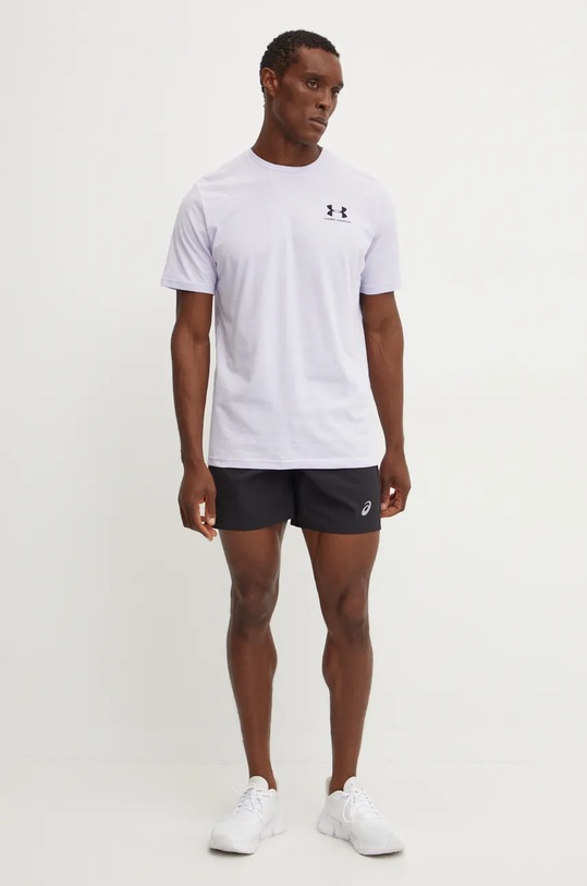 Tričko Under Armour SPORTSTYLE LEFT CHEST 1326799. fialová SS25