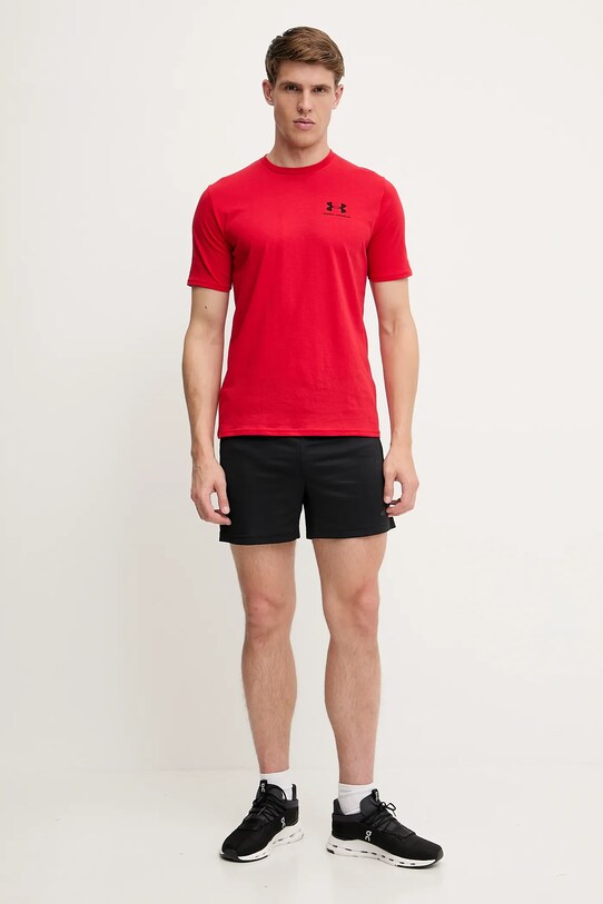 Under Armour tricou SPORTSTYLE LEFT CHEST 1326799. rosu SS25