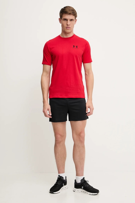 Under Armour tricou SPORTSTYLE LEFT CHEST 1326799. rosu SS25
