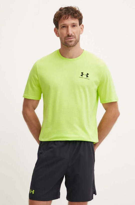 Tričko Under Armour SPORTSTYLE LEFT CHEST zelená 1326799.